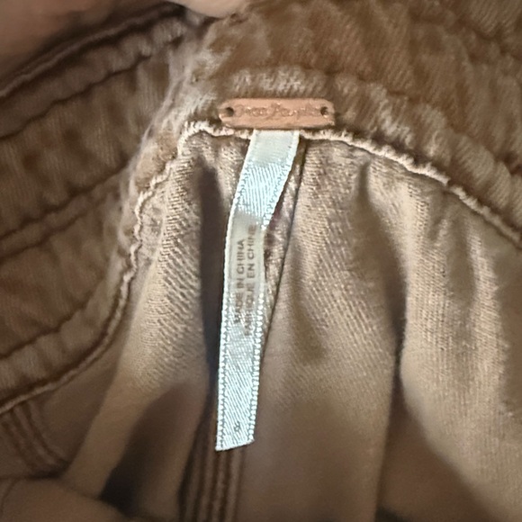 Free People Tan Mini Skirt with Braided Waist - Picture 3 of 3